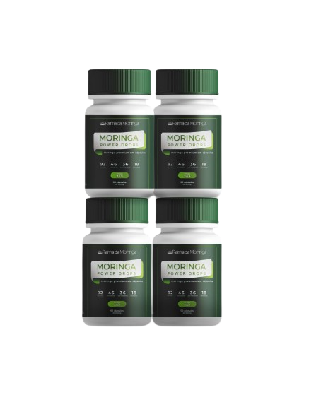 4 Potes de Moringa com 60 cápsulas cada