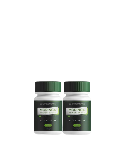 2 Potes de Moringa com 60 cápsulas cada