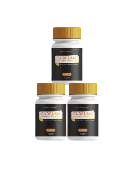 3 Potes de Cúrcuma com 60 cápsulas cada