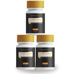 3 potes de cúrcuma com 60 cápsulas cada