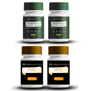 Kit 2 potes de moringa + 2 maca peruana